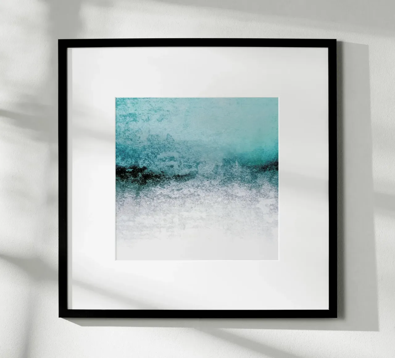 Snowdreamer Aqua poster con telaio in legno da Monika Strigel