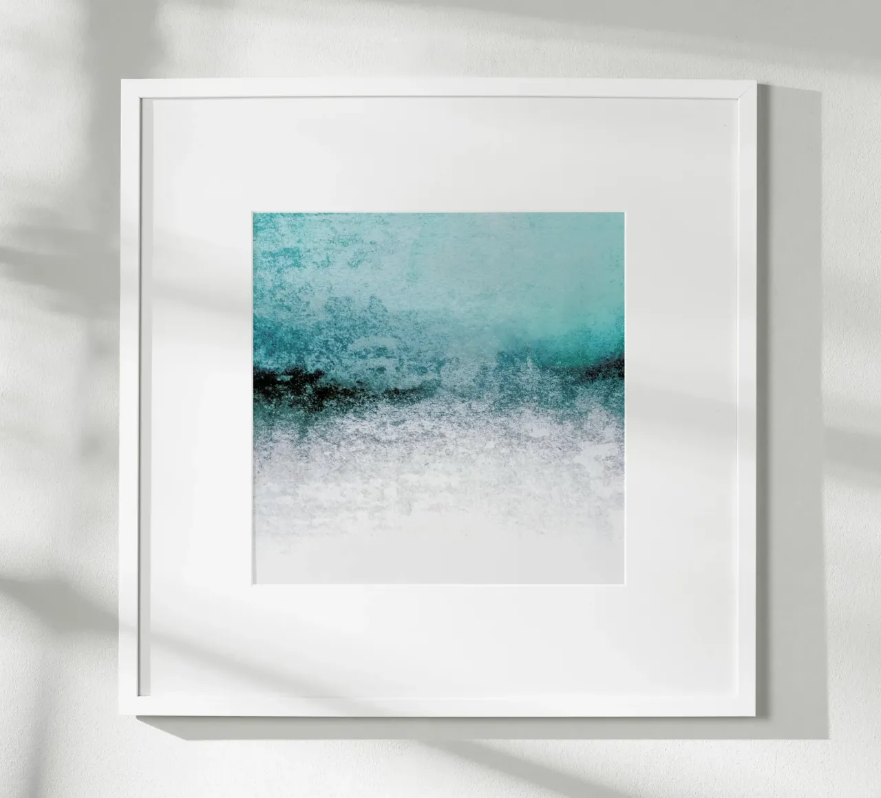 Snowdreamer Aqua poster con telaio in legno da Monika Strigel