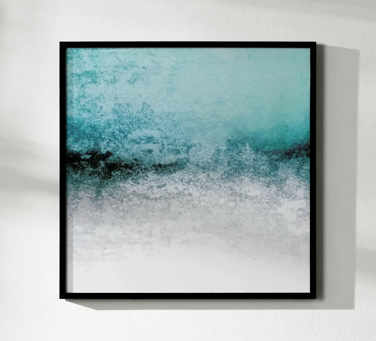 Snowdreamer Aqua poster con telaio in legno da Monika Strigel