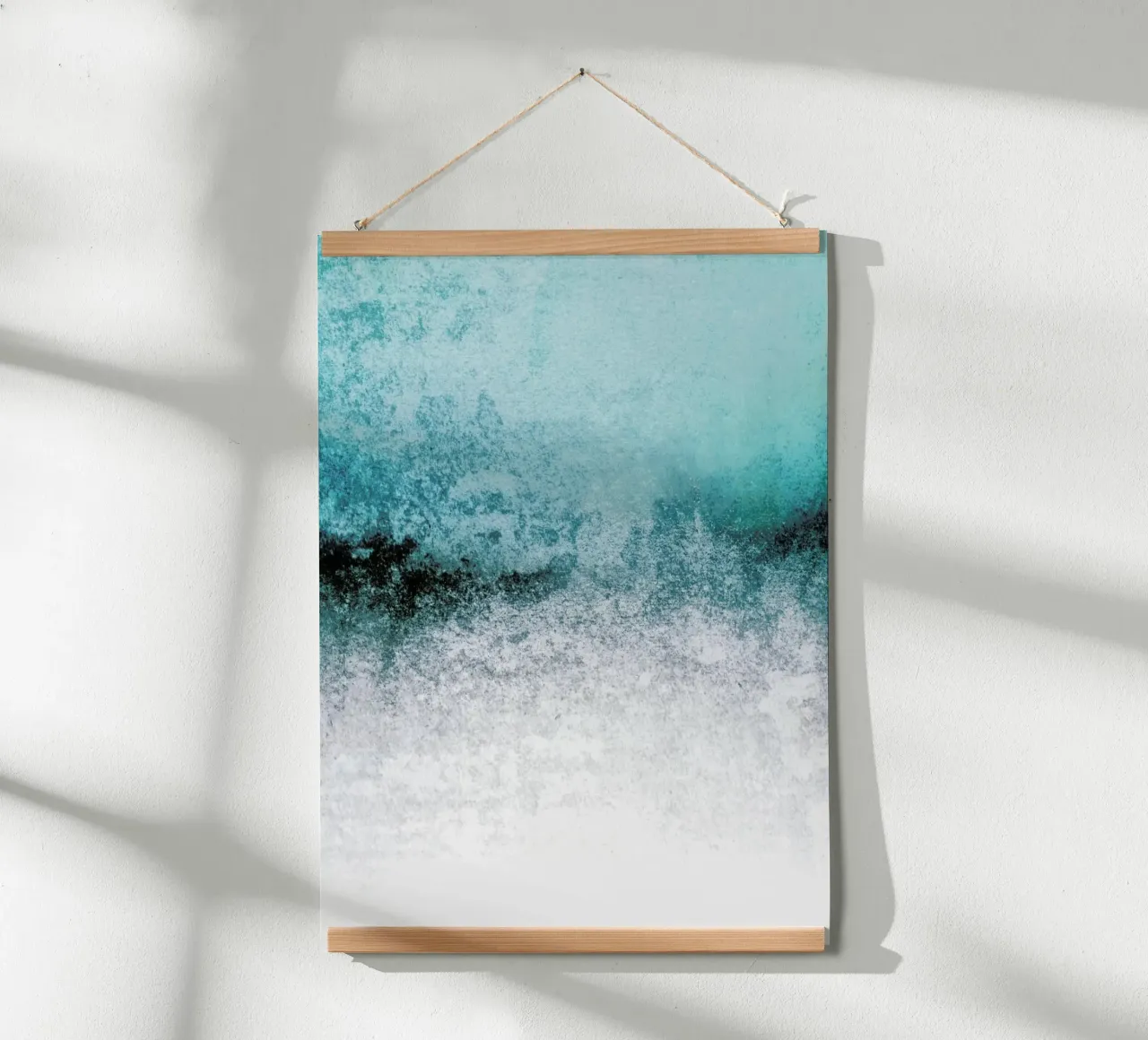 Snowdreamer Aqua poster con telaio in legno da Monika Strigel