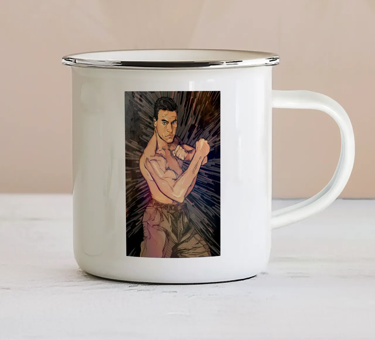 JCVD tazza in smalto da nabakumov