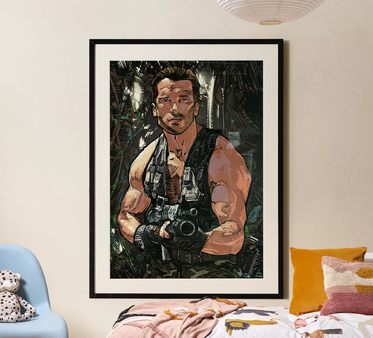 Commando poster con telaio in legno da nabakumov