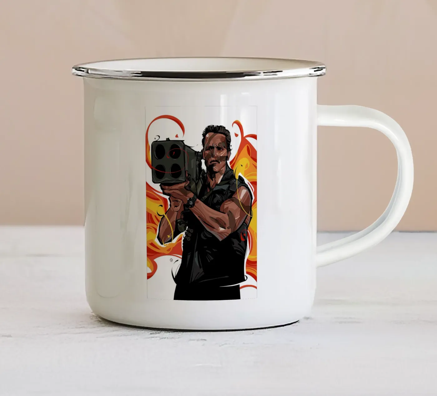 Commando Emaille Tasse von nabakumov