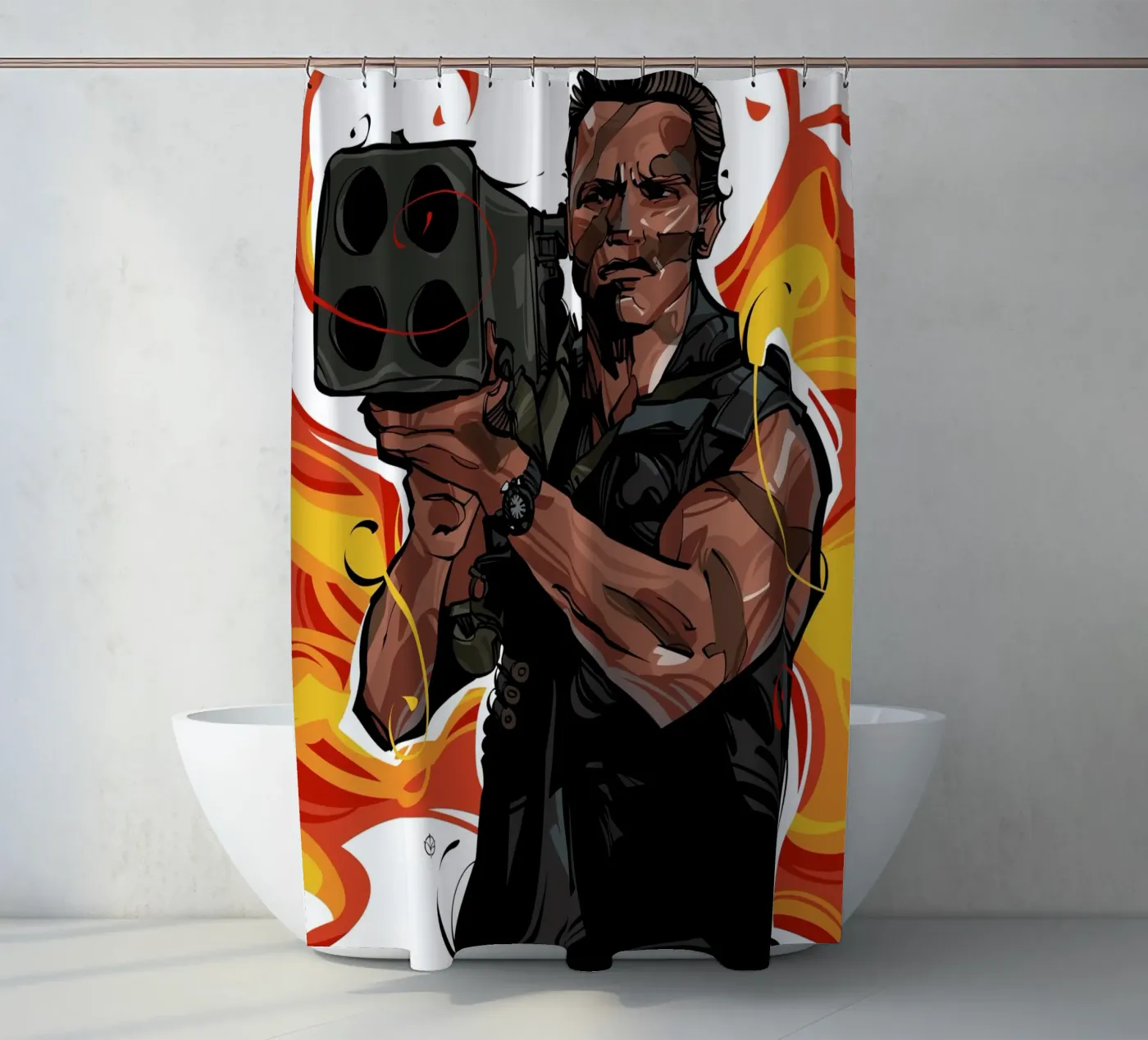 Commando rideau de douche de nabakumov