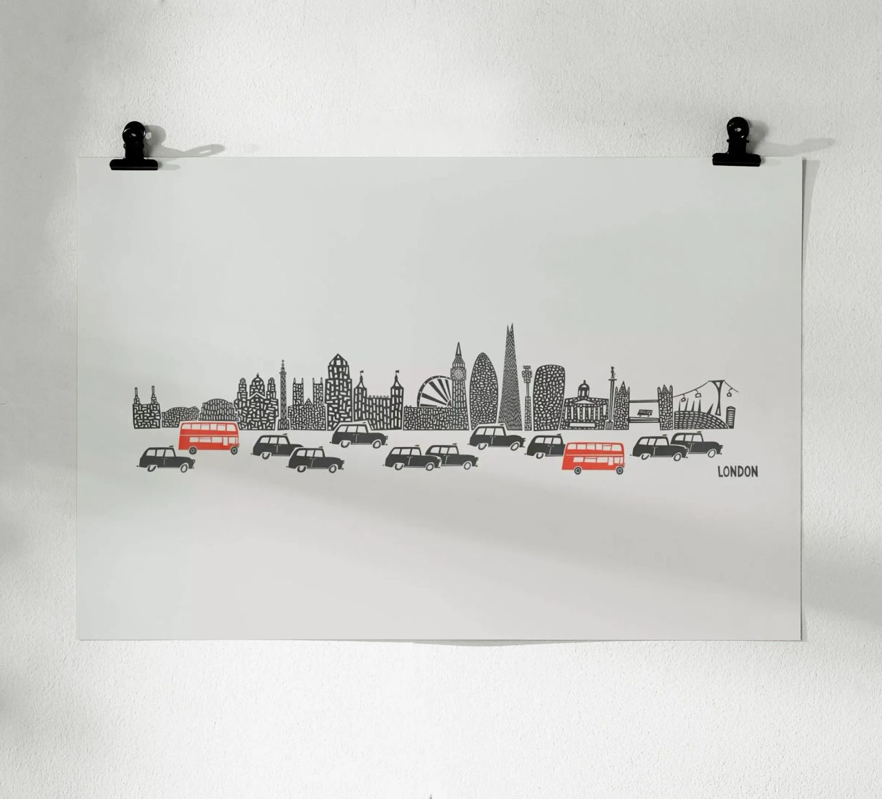 Panoramic London poster by Fox & Velvet
