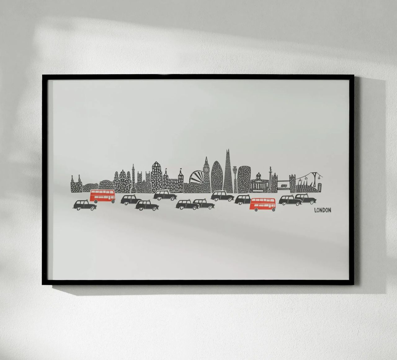 Panoramic London poster by Fox & Velvet