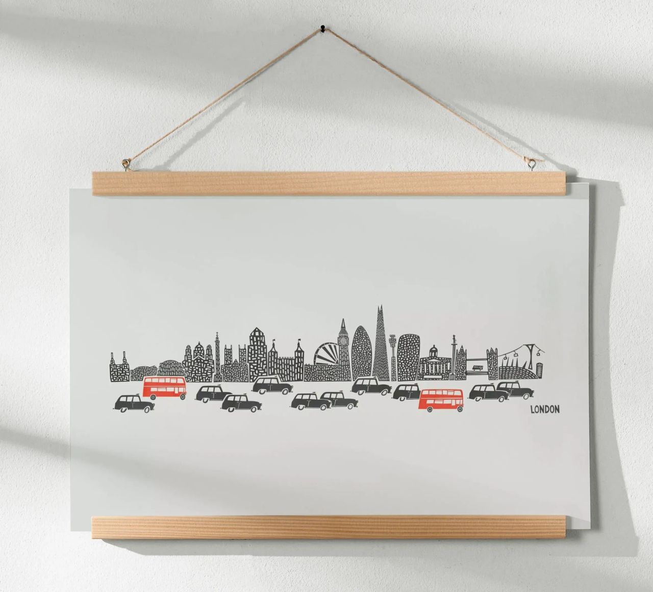Panoramic London poster by Fox & Velvet