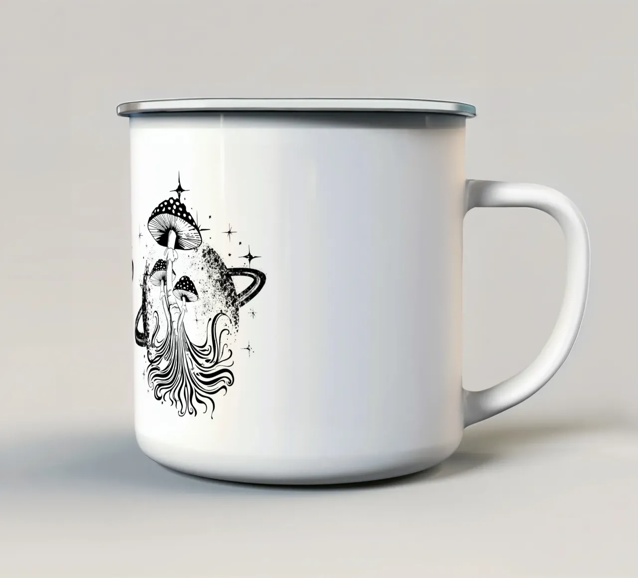 Rospo nello spazio tazza in smalto da DYDesign