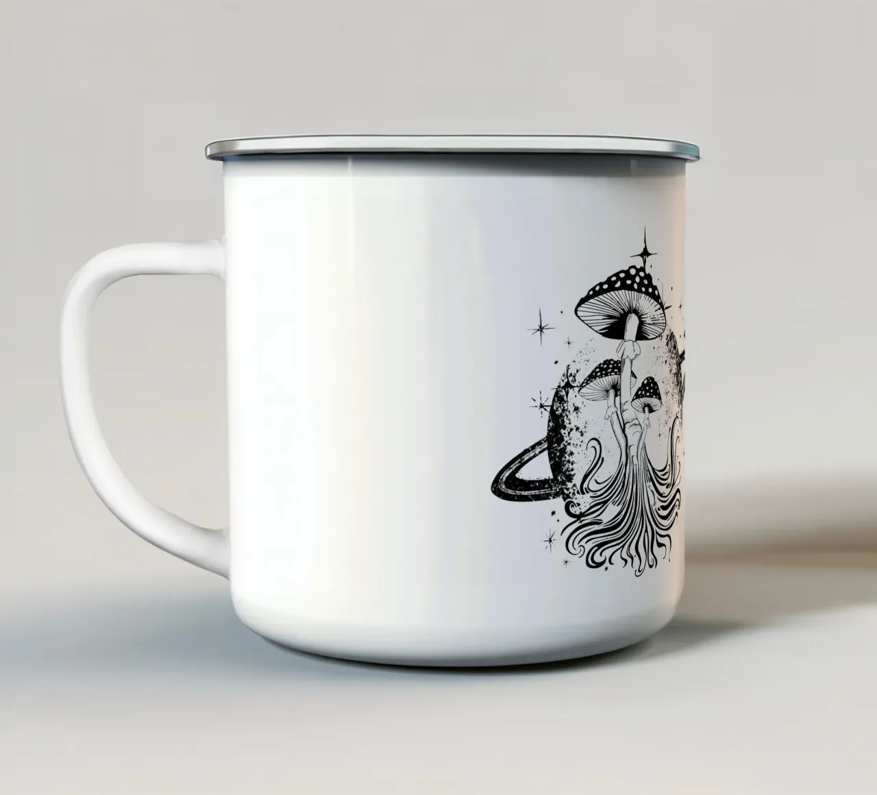 Rospo nello spazio tazza in smalto da DYDesign
