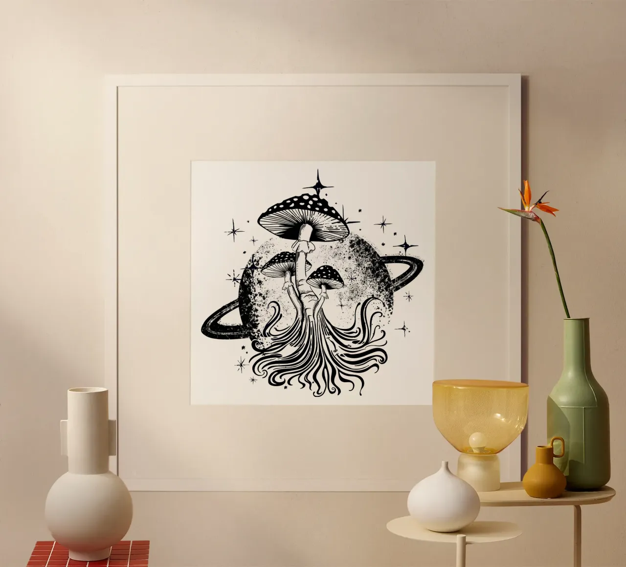 La seta en el espacio poster de DYDesign