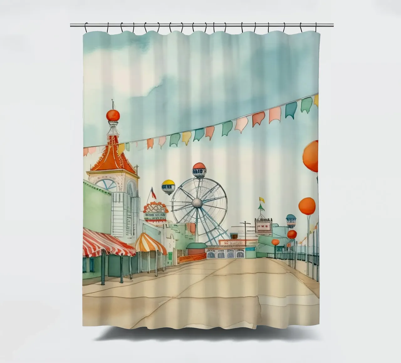 Fun Park shower curtain by DaarbyN