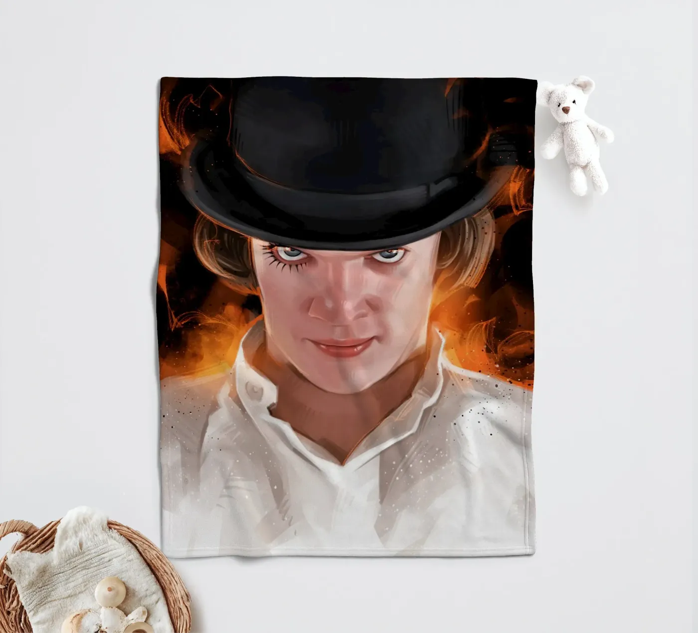 Clockwork Orange fleece blanket by nabakumov