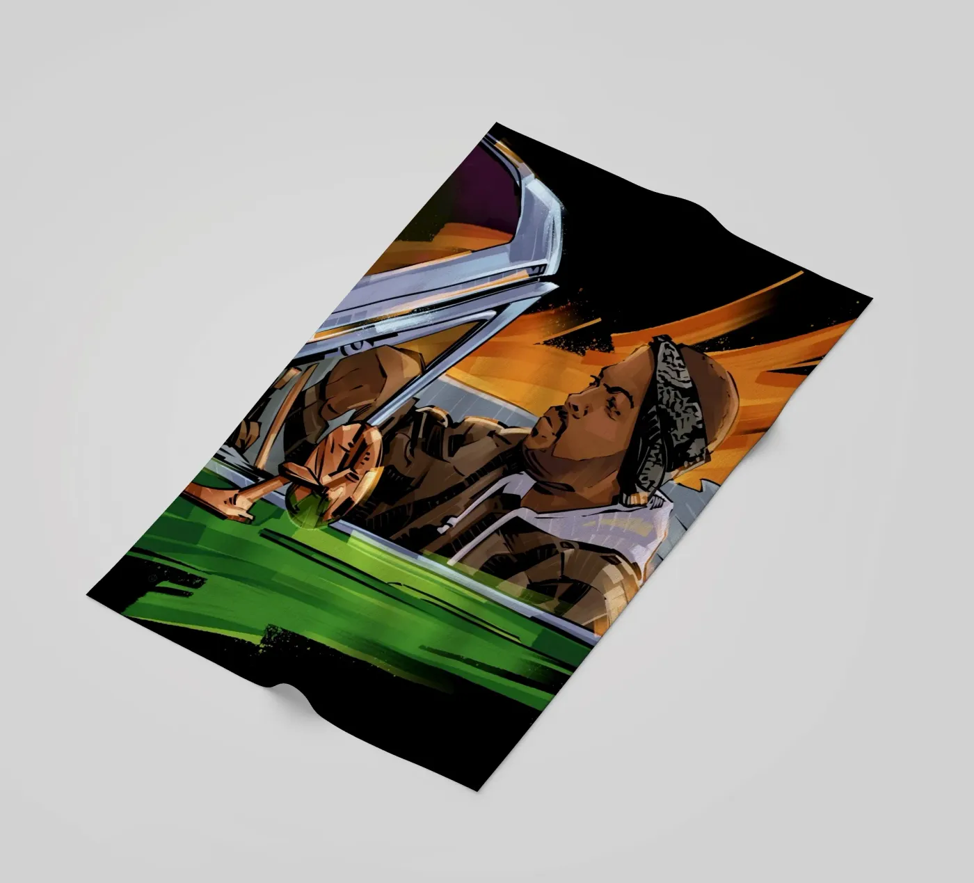 Ice Cube beach towel by nabakumov