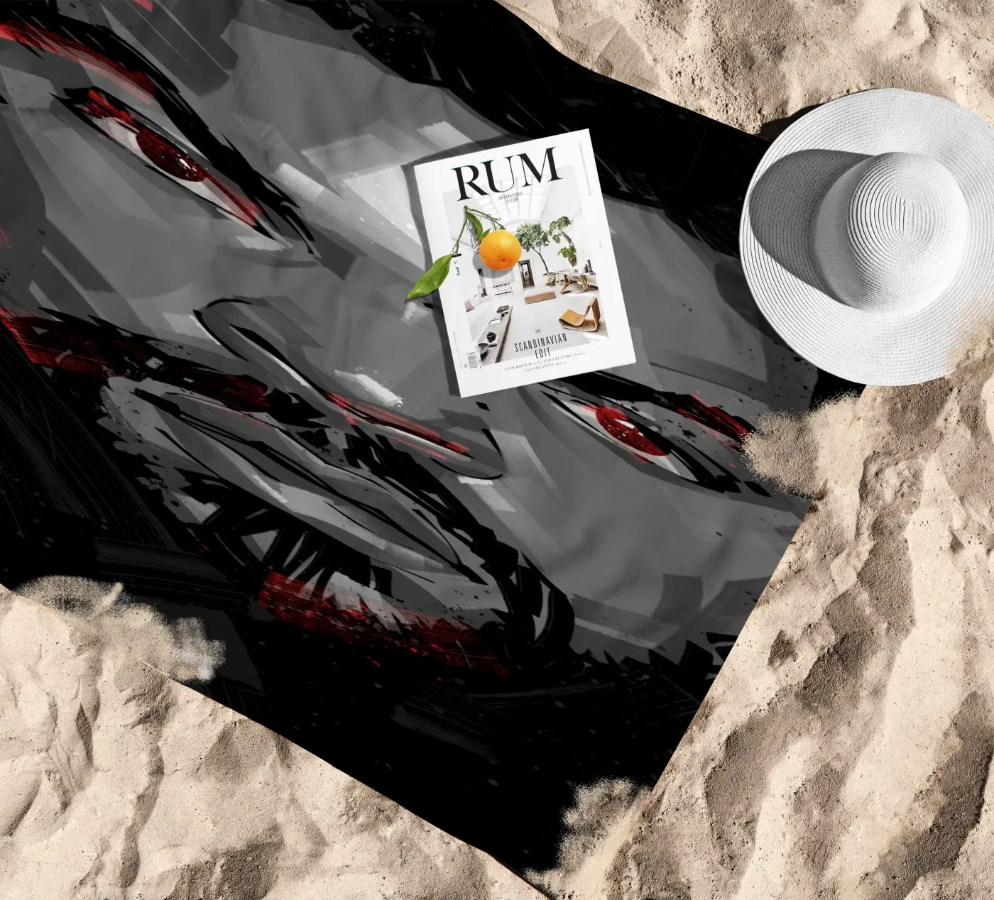 Ice Cube beach towel by nabakumov