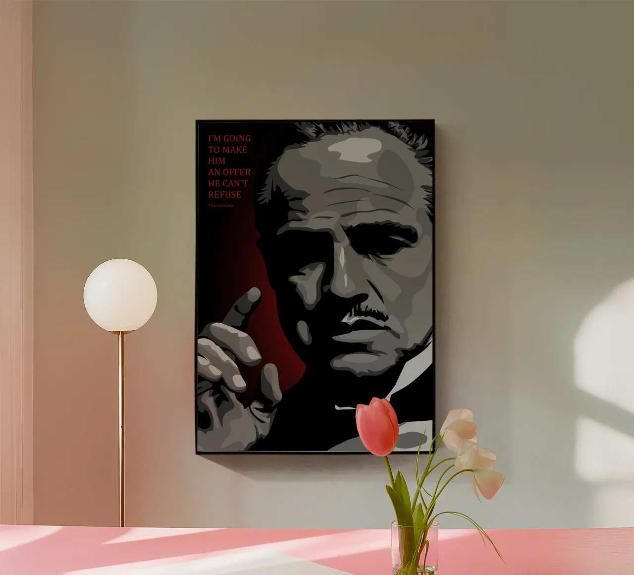 Vito Corleone Quote acrylic glass by nabakumov