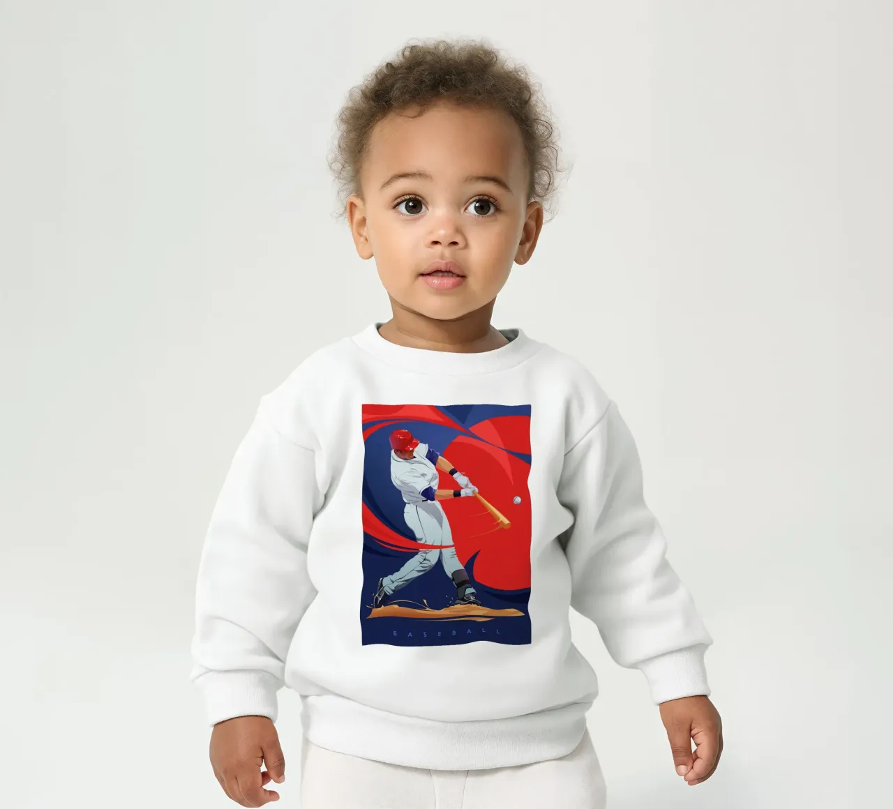 Baseballer baby sweatshirt by nabakumov