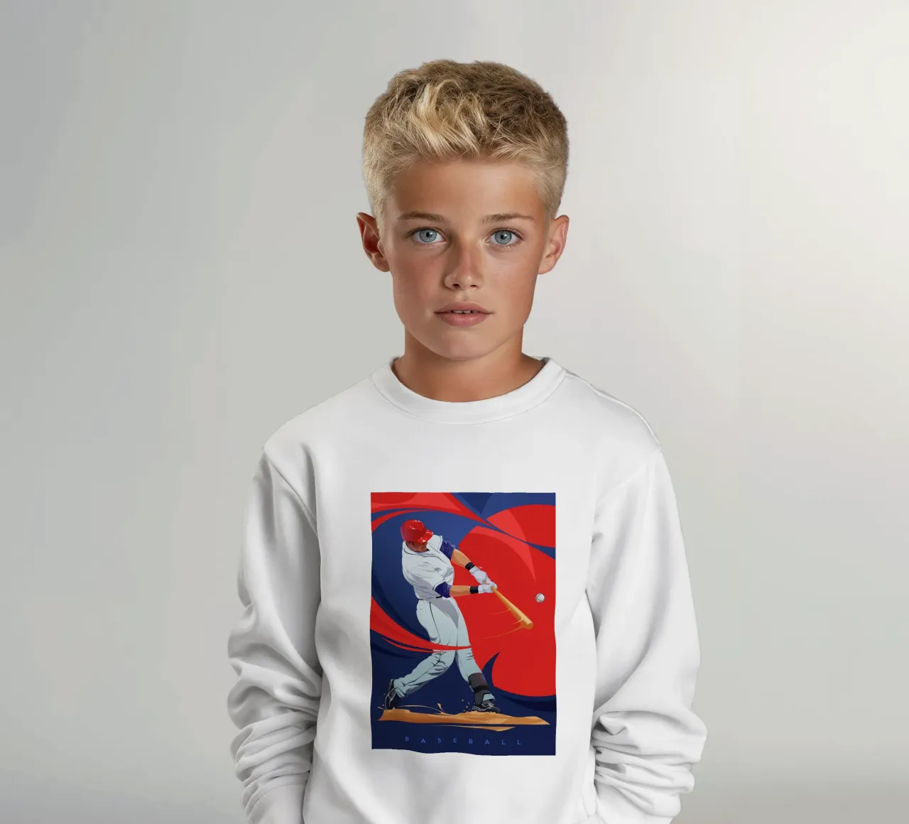 Baseballer kids sweatshirt by nabakumov