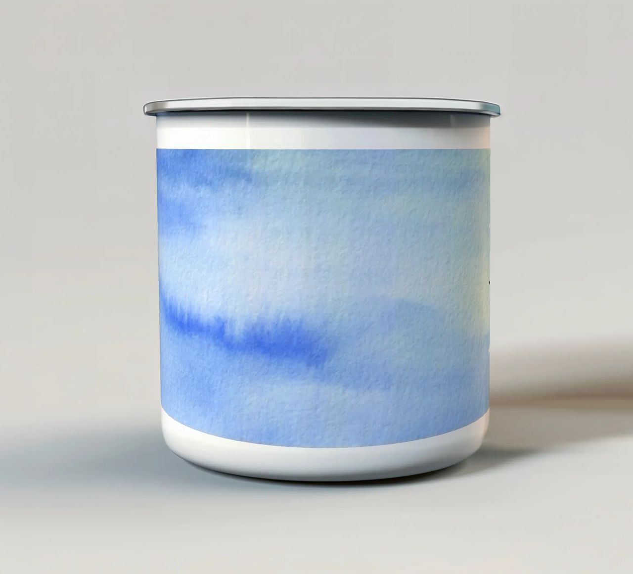 Customizable Watercolor Design – Initial & Name Art enamel mug by Ben & Clo creations