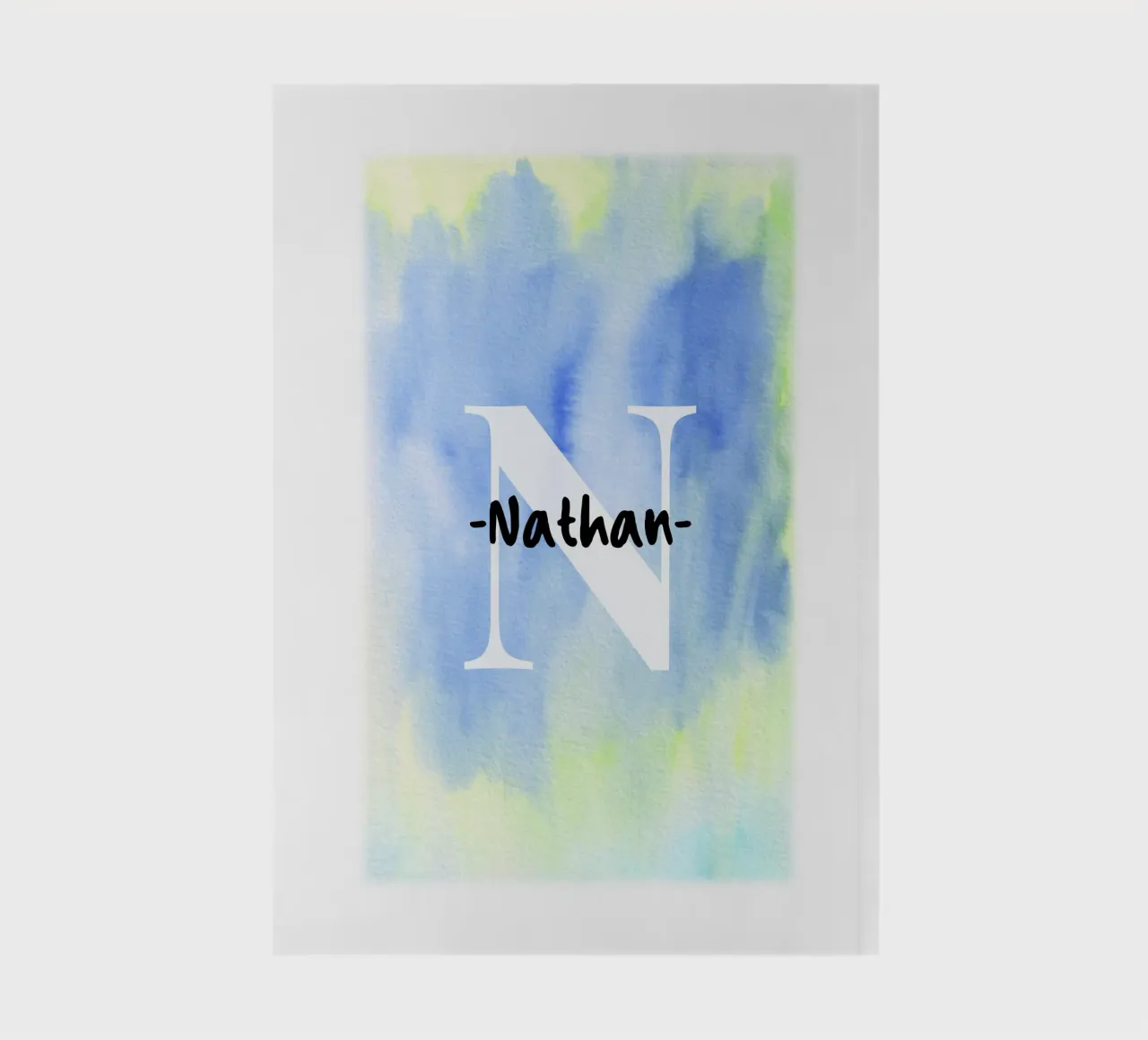 Personalisierbares Aquarelldesign - Initialen & Name Art Notizbuch von Ben & Clo creations