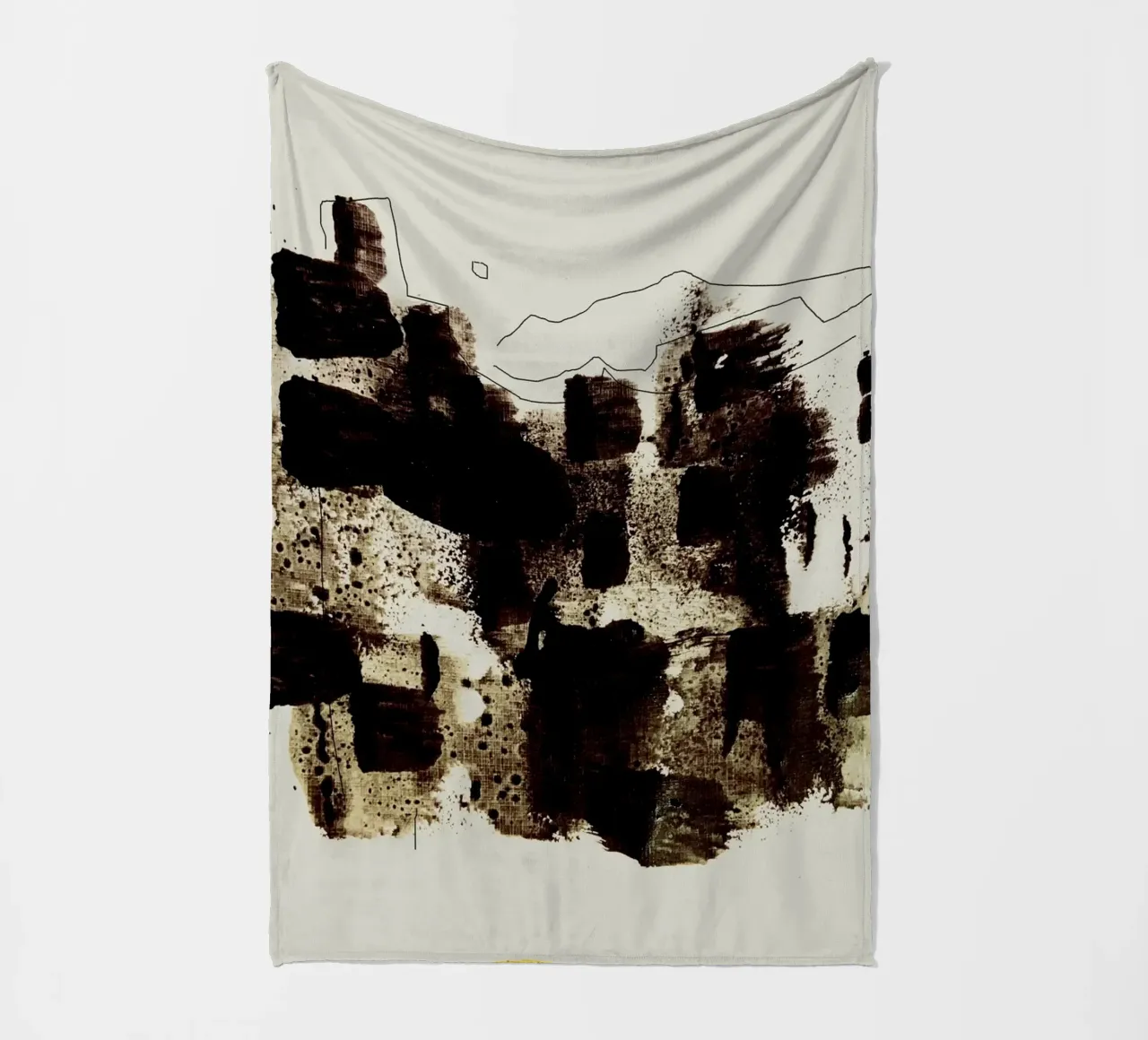 Abstract Brush Stroke coperta in pile da nileshkikuuchise