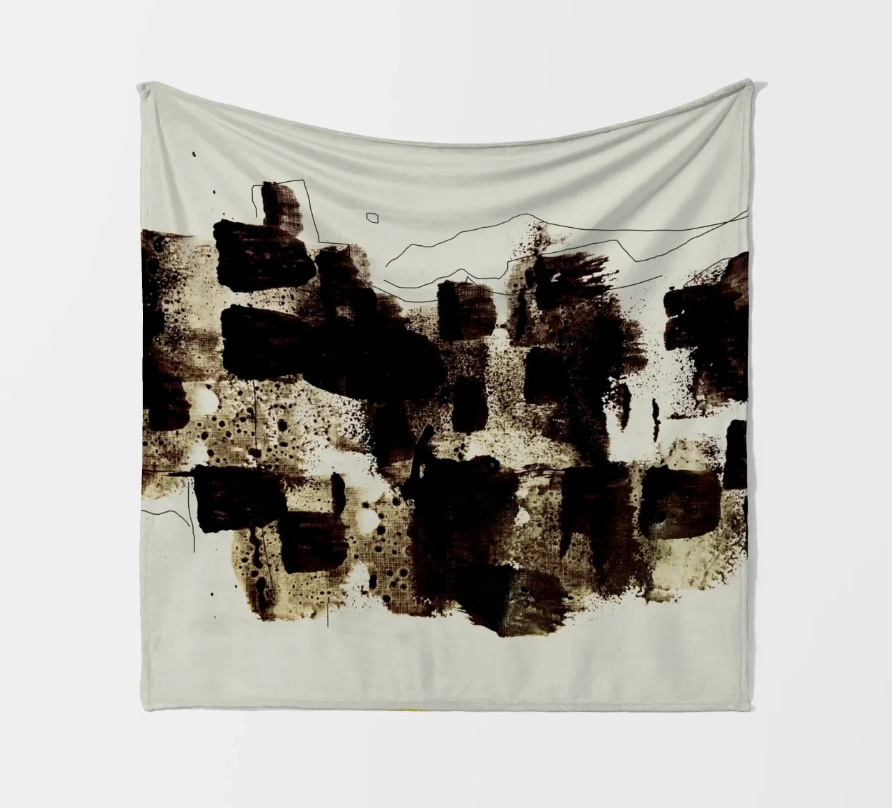 Abstract Brush Stroke coperta in pile da nileshkikuuchise