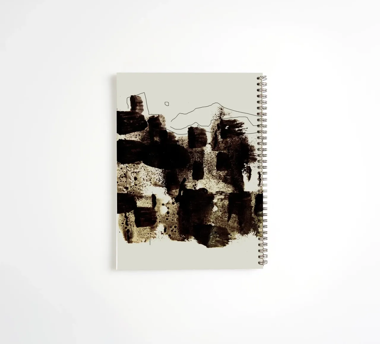 Abstract Brush Stroke spiral notebook by nileshkikuuchise