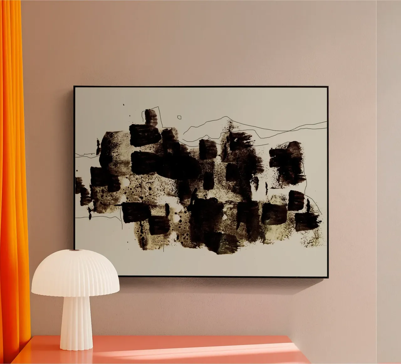 Abstract Brush Stroke plexiglass da nileshkikuuchise