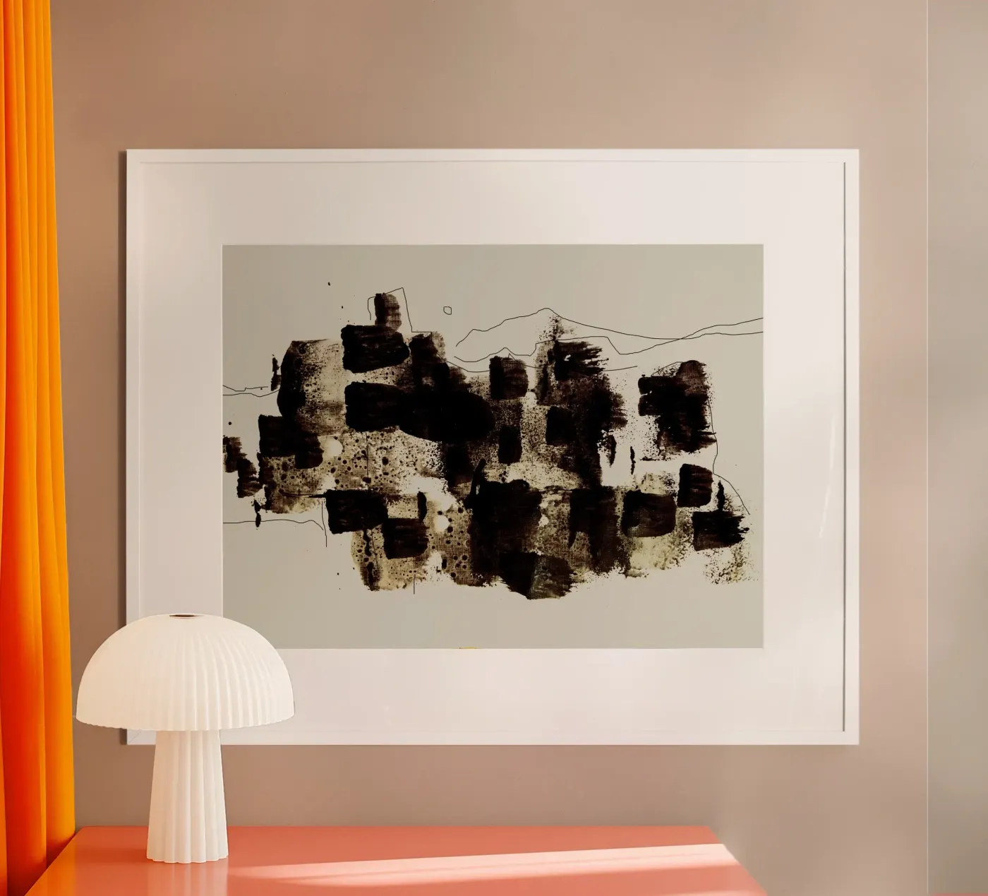 Abstract Brush Stroke poster da nileshkikuuchise