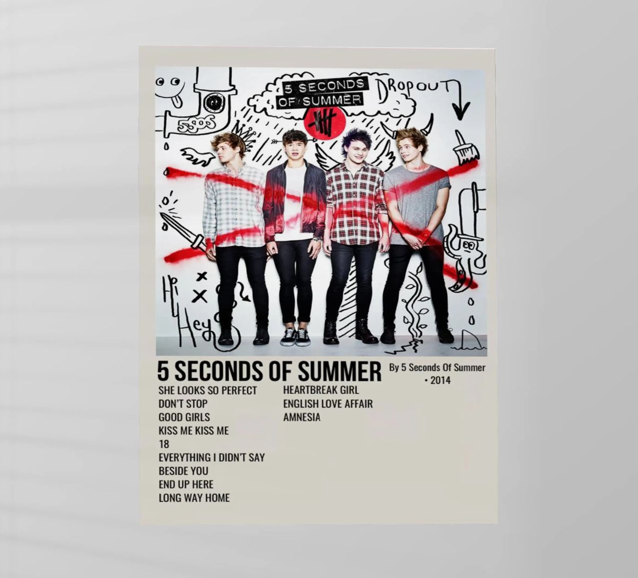 5 SECONDS OF SUMMER By 5 Seconds Of Summer 2014 pellicola backlit da SoundStudio