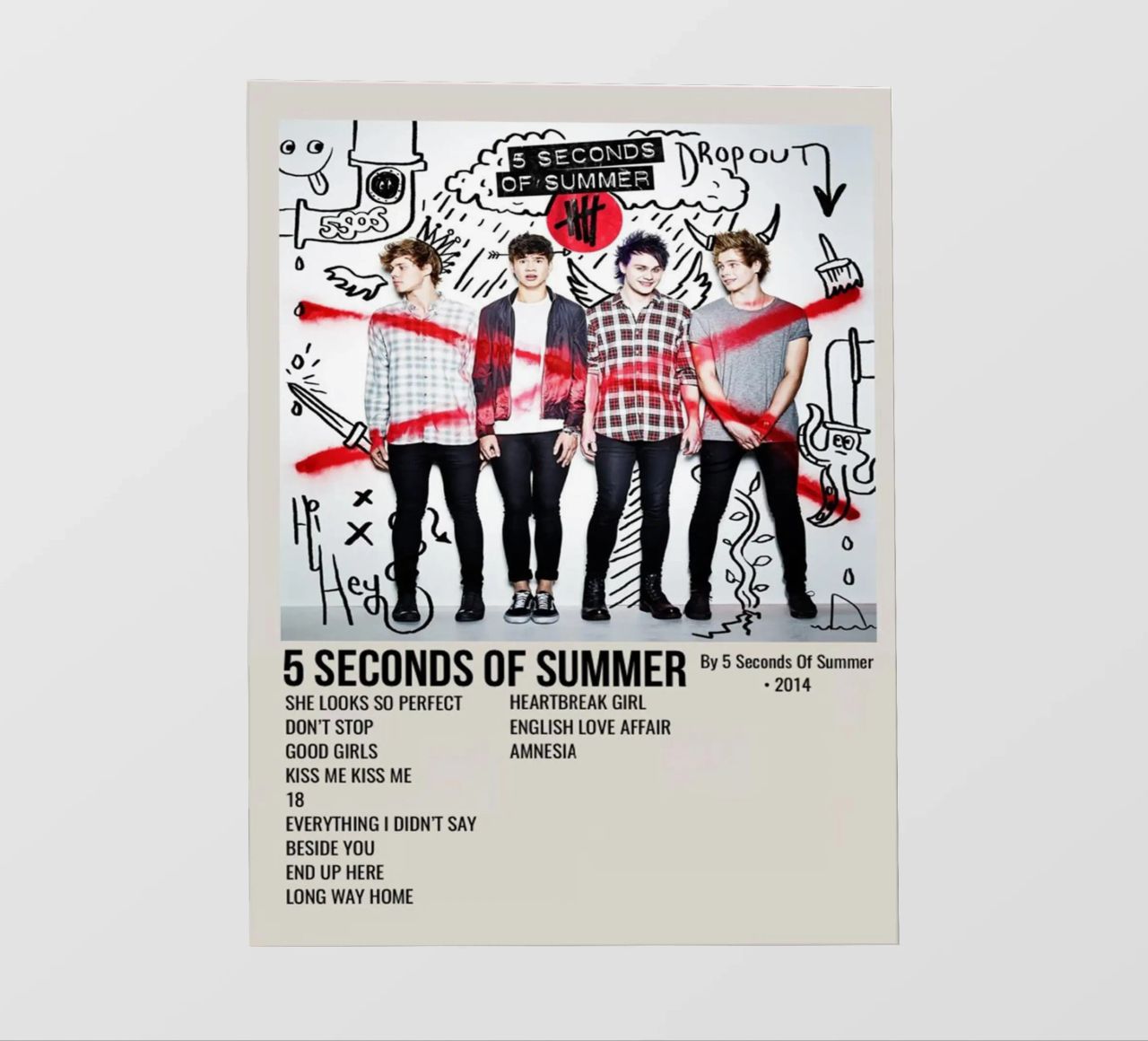 5 SECONDS OF SUMMER By 5 Seconds Of Summer 2014 pellicola backlit da SoundStudio