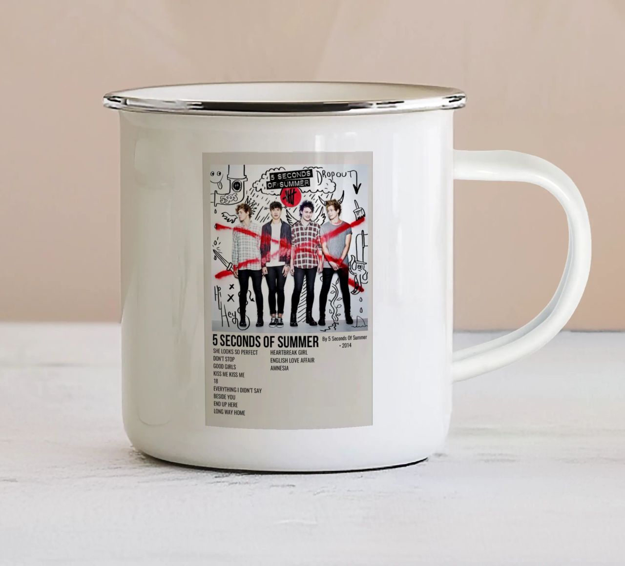 5 SECONDS OF SUMMER By 5 Seconds Of Summer 2014 tazza in smalto da SoundStudio