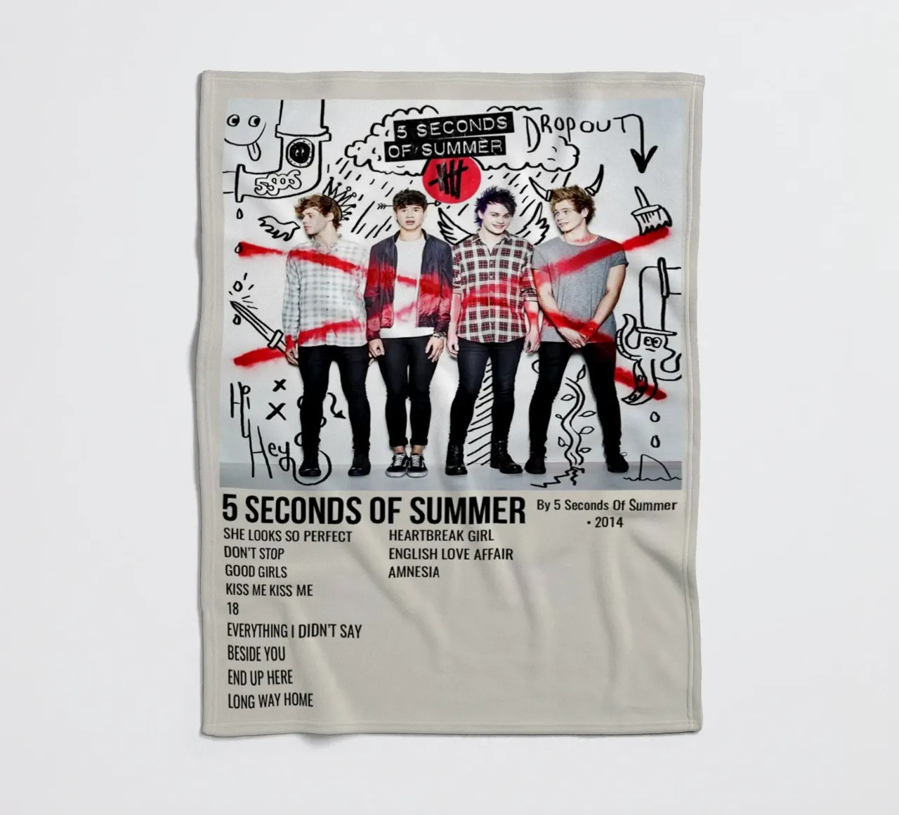 5 SECONDS OF SUMMER By 5 Seconds Of Summer 2014 coperta in pile da SoundStudio