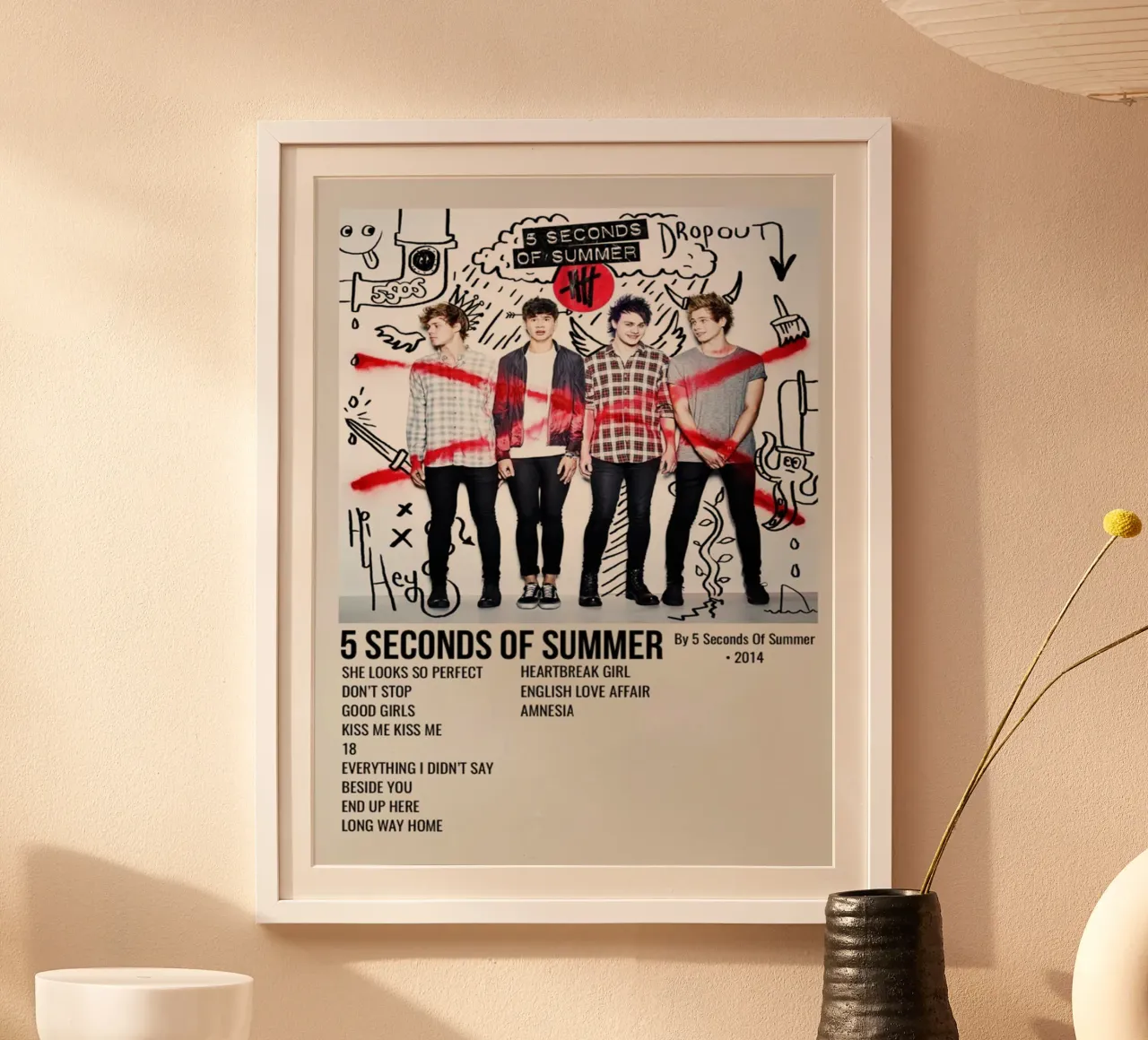 5 SECONDS OF SUMMER By 5 Seconds Of Summer 2014 carta hahnemühle da SoundStudio