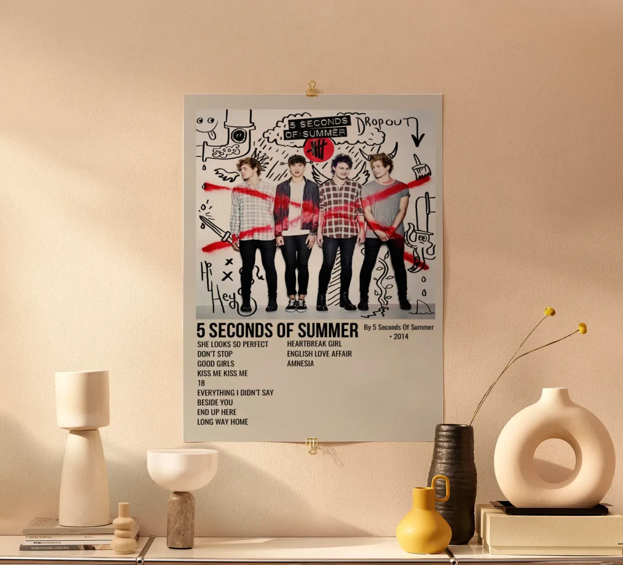 5 SECONDS OF SUMMER By 5 Seconds Of Summer 2014 carta hahnemühle da SoundStudio