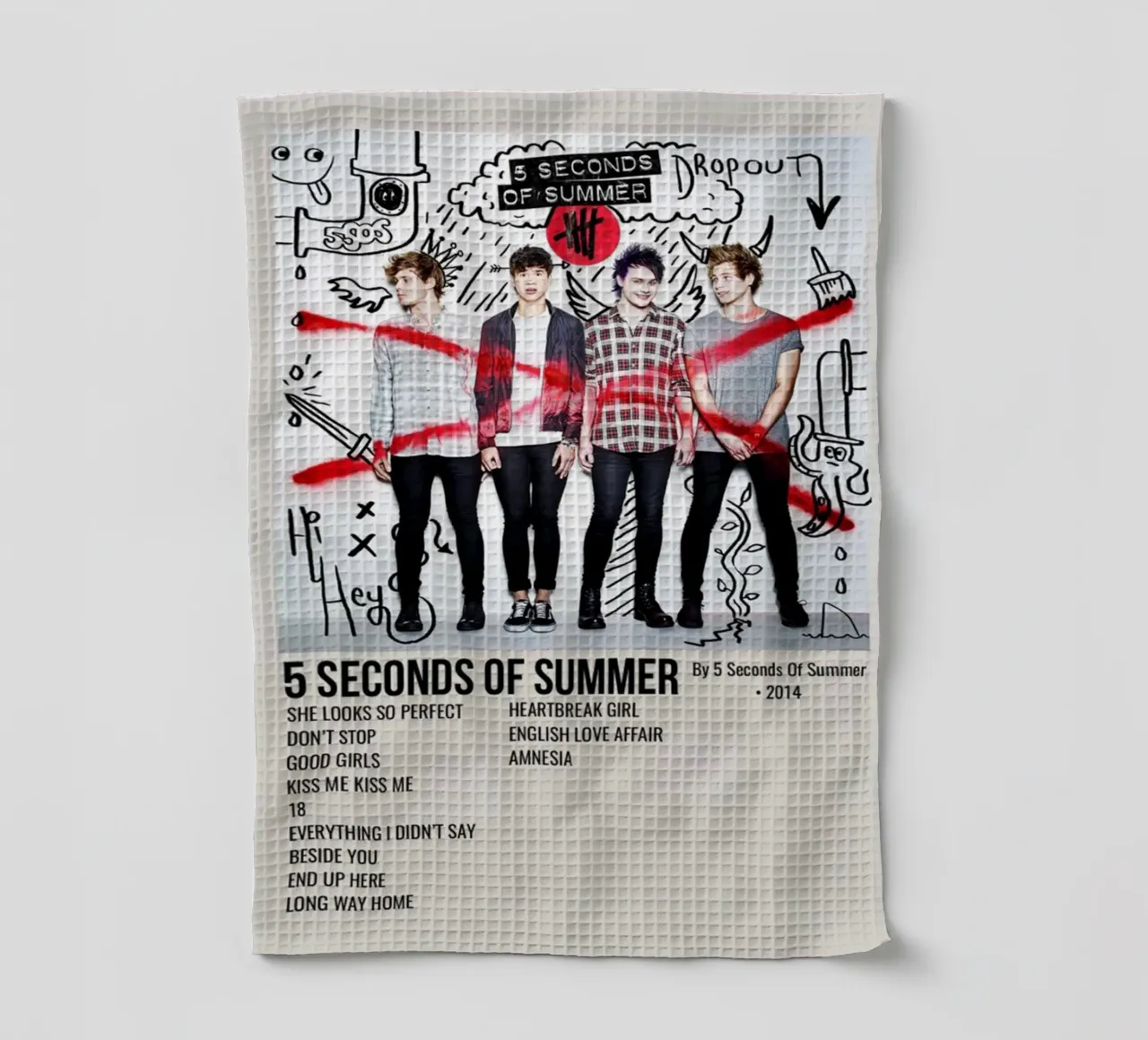 5 SECONDS OF SUMMER By 5 Seconds Of Summer 2014 canovaccio da cucina da SoundStudio