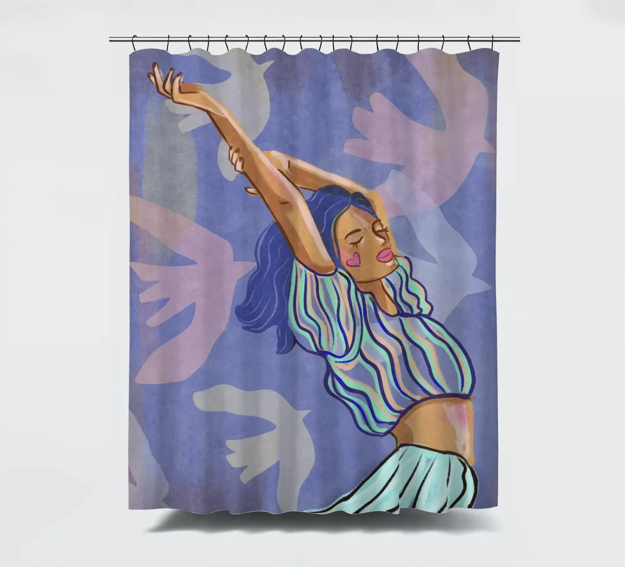 But darling, what if you fly? tenda da doccia da Illustration Raissa Oltmanns