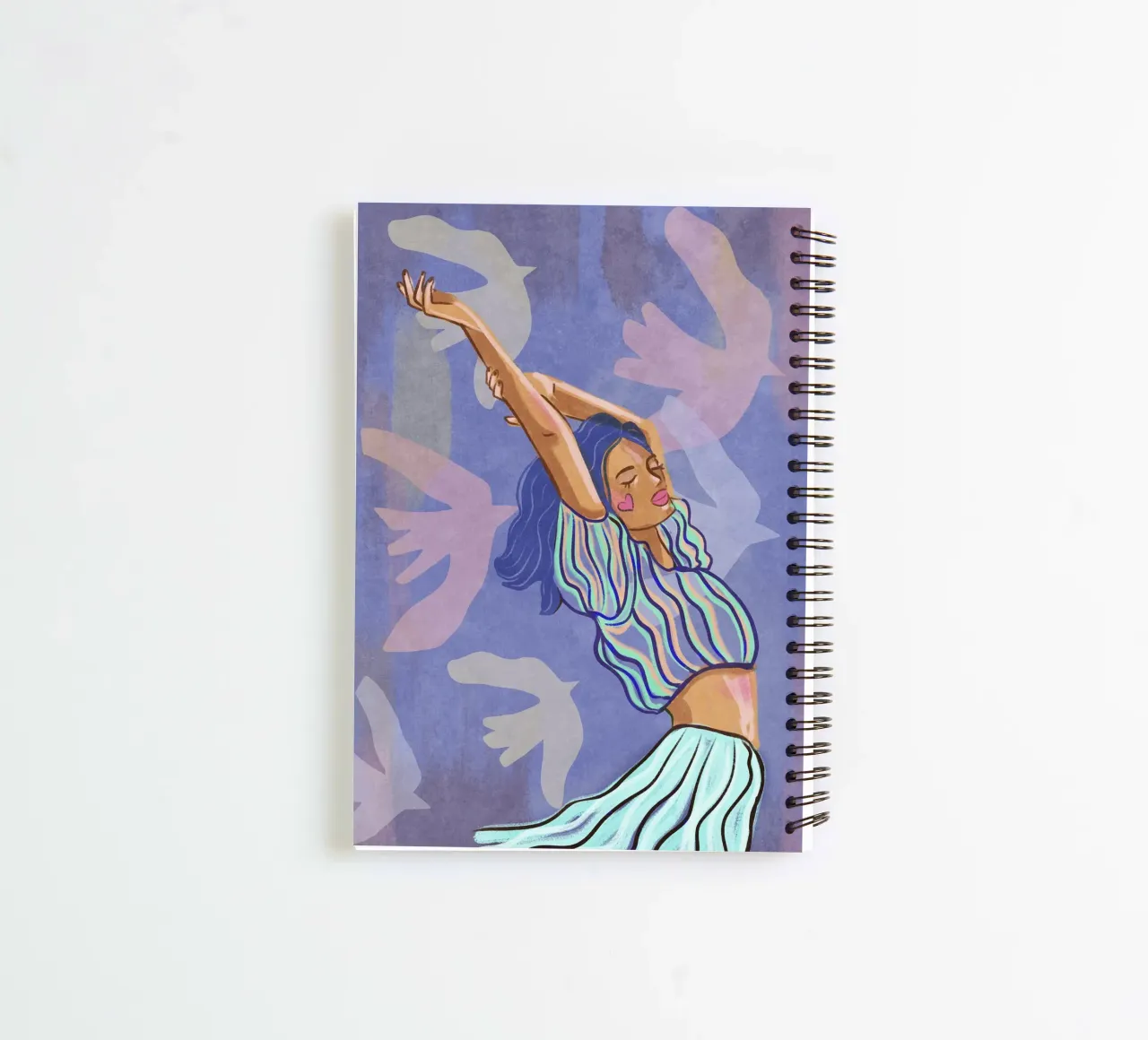 But darling, what if you fly? spiral notebook by Illustration Raissa Oltmanns