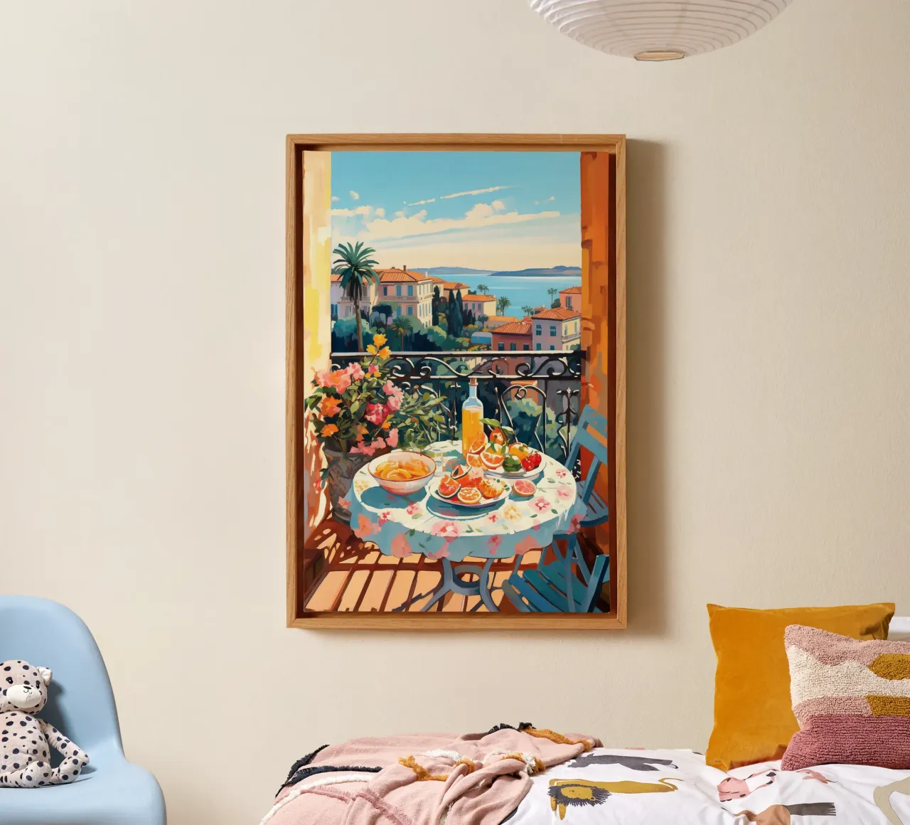 Breakfast Balcony canvas by Artsy Bessy