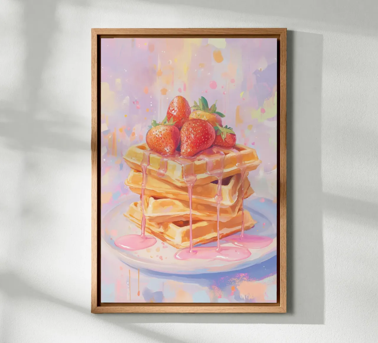 Arte delle cialde alla fragola tela da Melloi Art Print