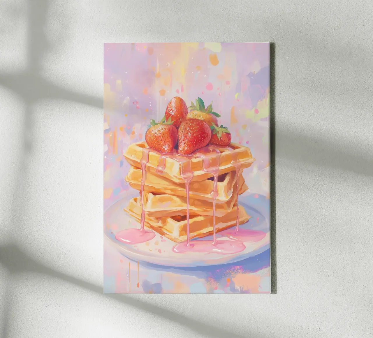 Arte delle cialde alla fragola tela da Melloi Art Print
