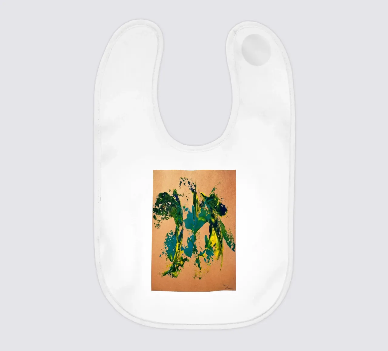 NATURAL STYLE 12 baby bib by Thierry Vobmann Abstract painting