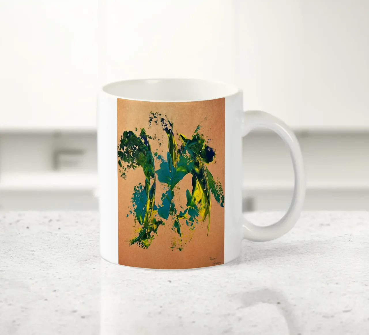 NATURAL STYLE 12 tazza in ceramica da Thierry Vobmann Abstract painting