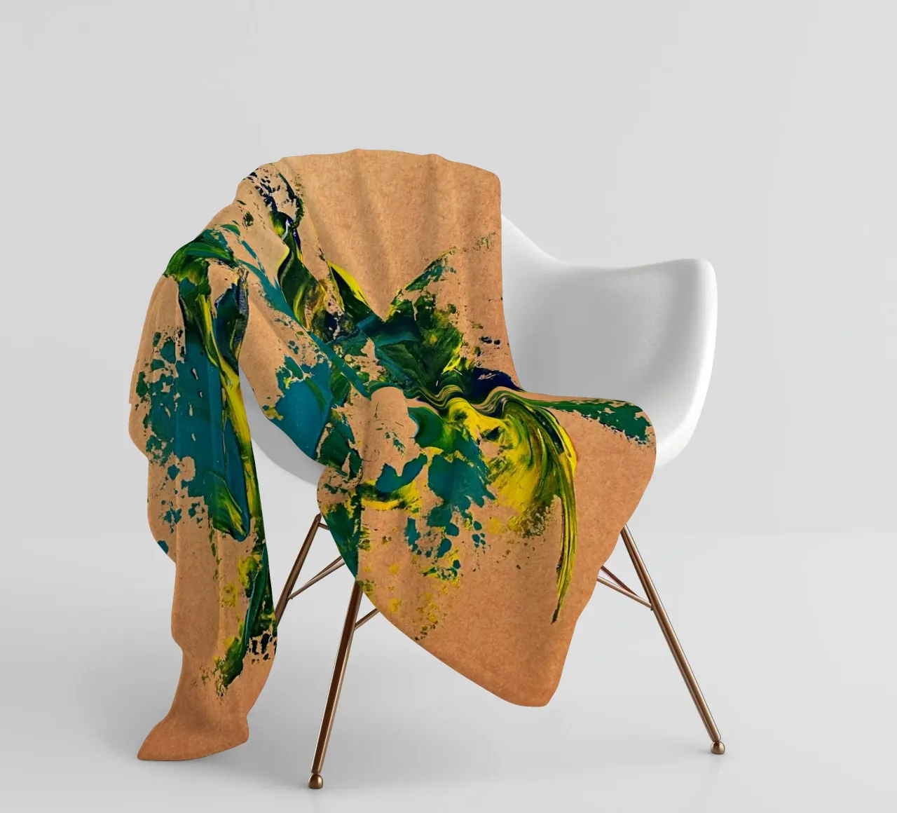 NATURAL STYLE 12 fleece blanket by Thierry Vobmann Abstract painting
