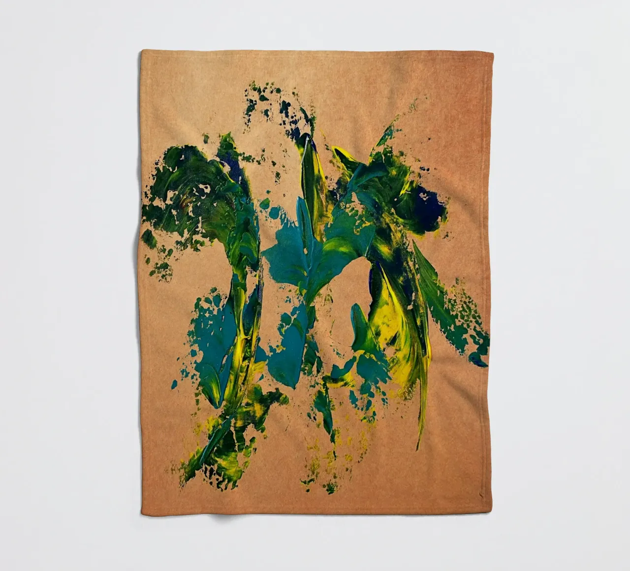 NATURAL STYLE 12 fleece blanket by Thierry Vobmann Abstract painting