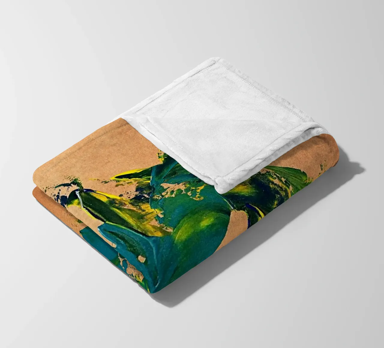 NATURAL STYLE 12 fleece blanket by Thierry Vobmann Abstract painting