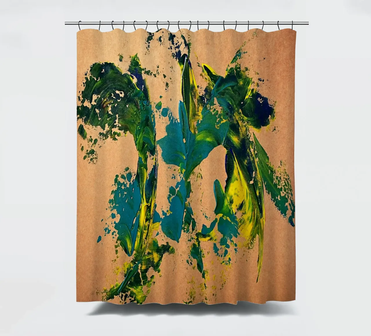 NATURAL STYLE 12 shower curtain by Thierry Vobmann Abstract painting