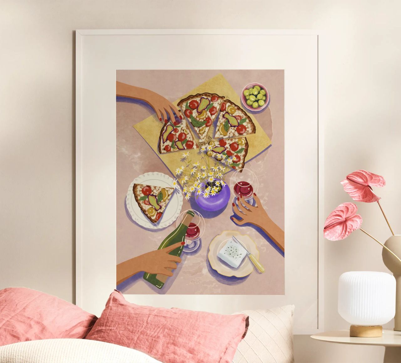 Dinner with Friends poster de Illustration Raissa Oltmanns
