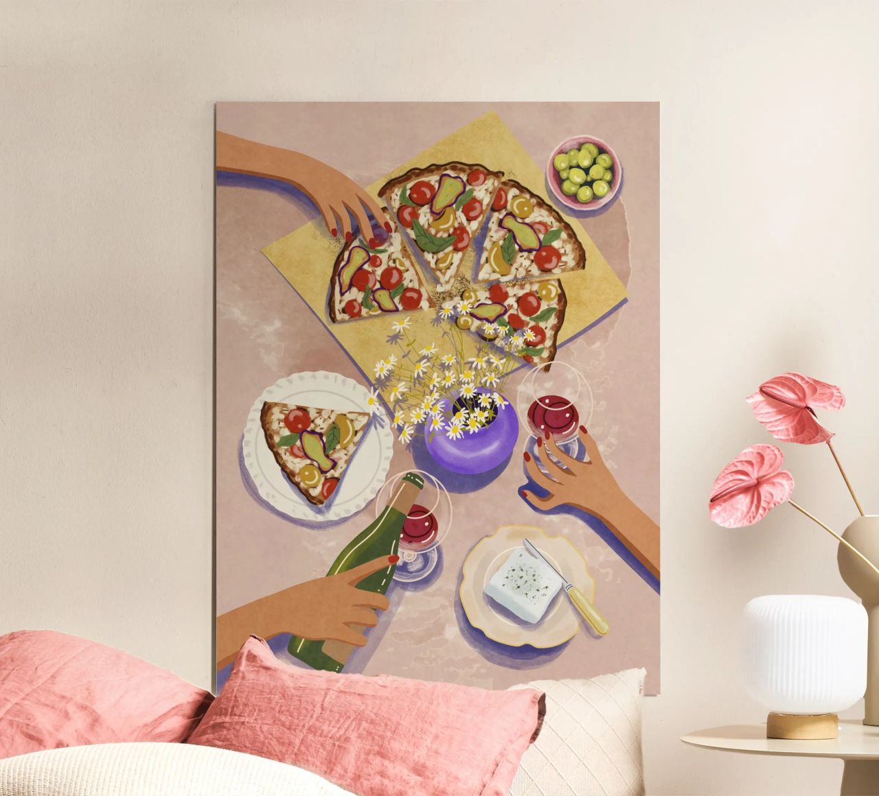 Dinner with Friends poster de Illustration Raissa Oltmanns