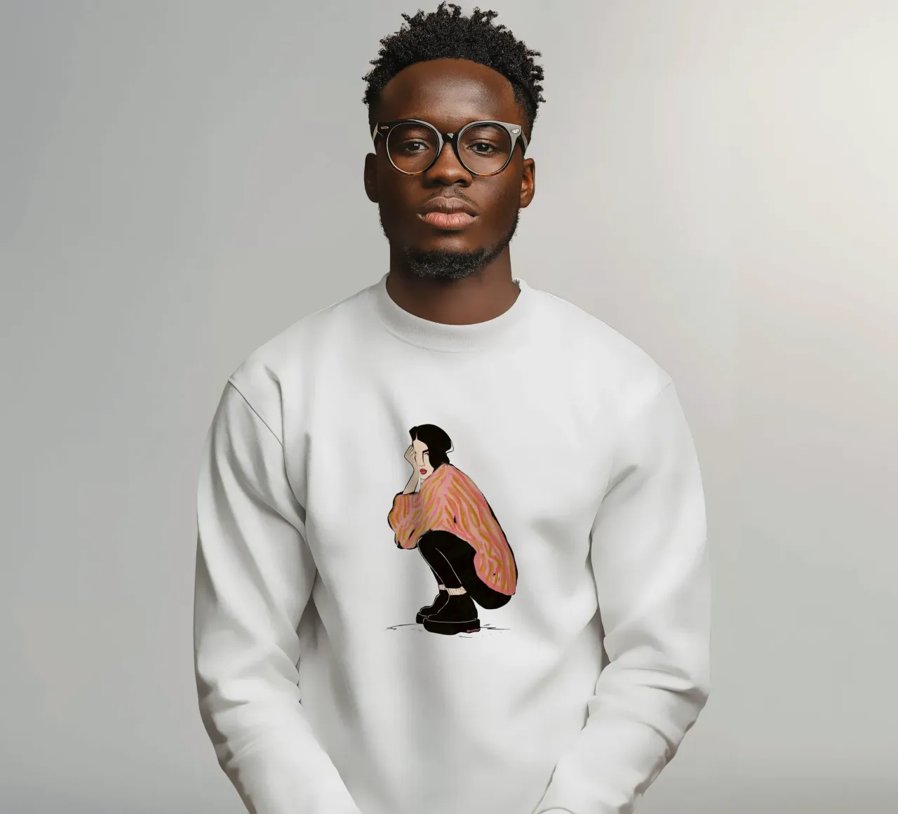 Sit here with me for a moment felpa da Illustration Raissa Oltmanns