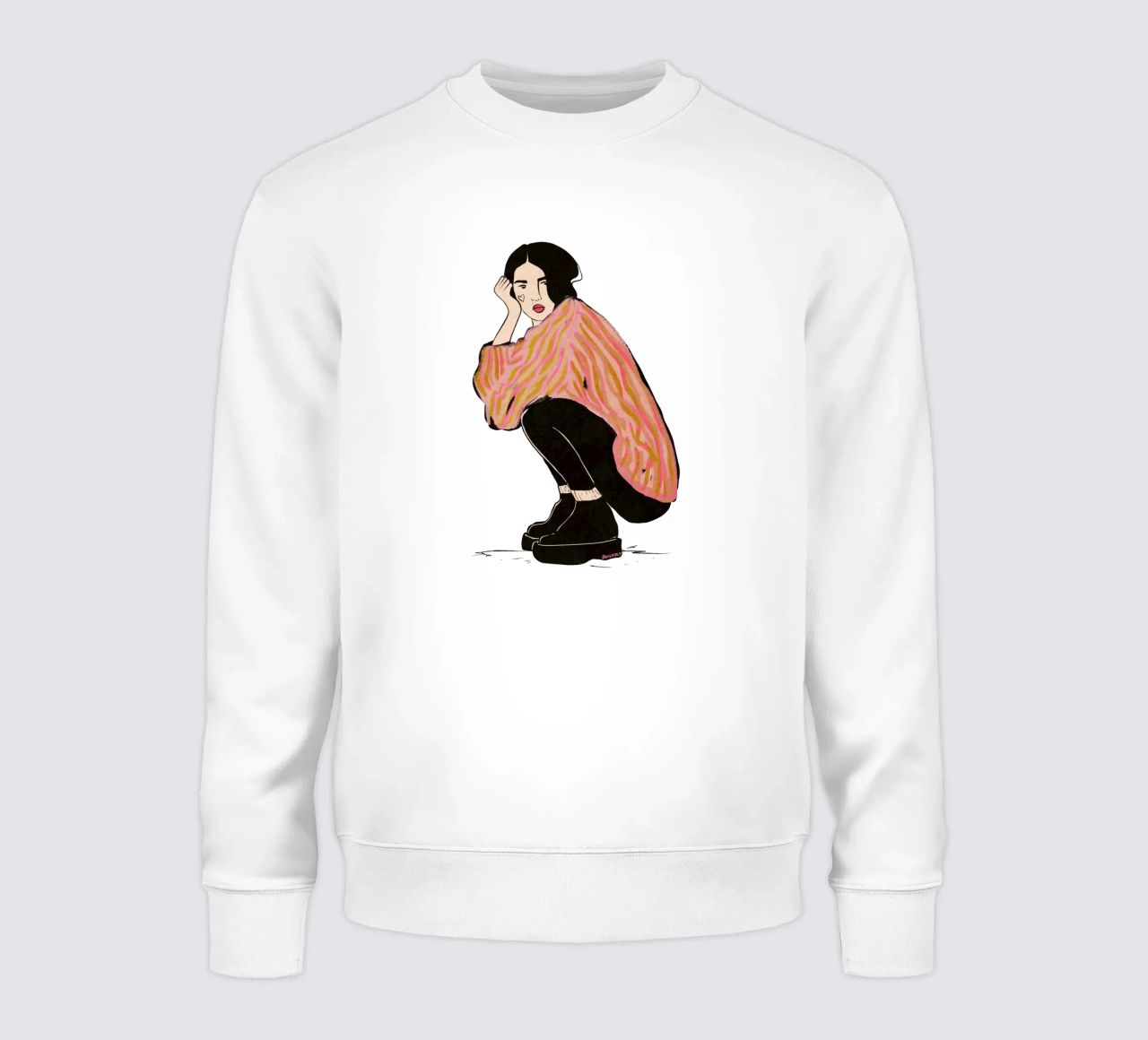 Sit here with me for a moment sudadera de Illustration Raissa Oltmanns
